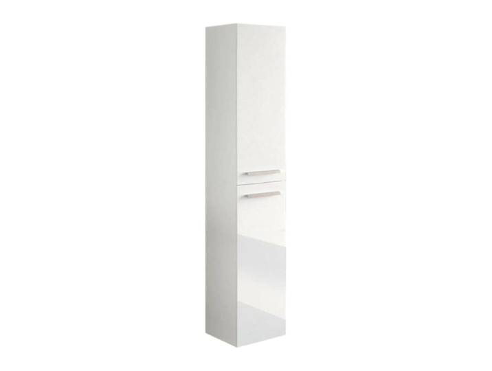 Armoire à colonnes effet bois blanc brillant 30x25 cm
