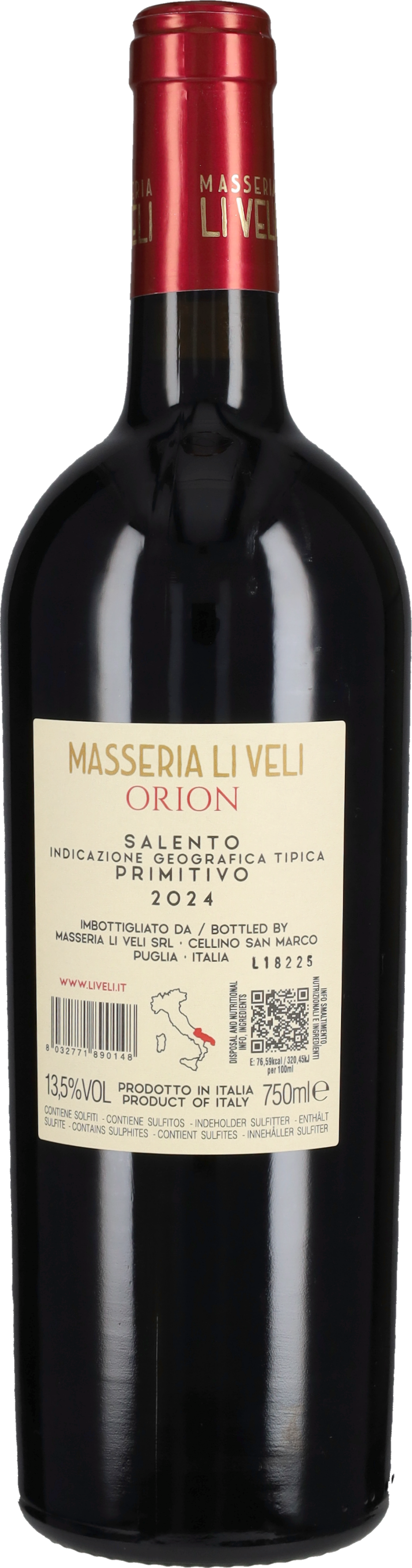 Primitivo del Salento 'Orion' Masseria Li Veli 2025