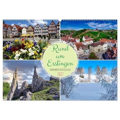 Rund um Esslingen (Wandkalender 2027 DIN A2 quer), CALVENDO Monatskalender