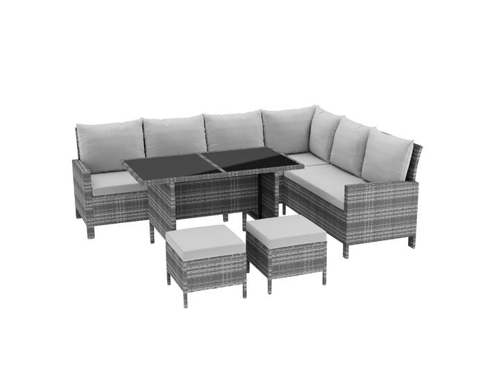 Rattanlounge ADRIANUS grau