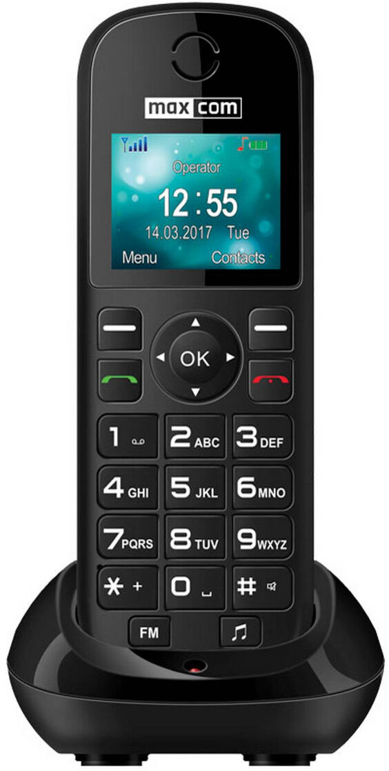 MaxCom MM35D Un téléphone sans fil GSM avec carte SIM - idéal pour plus de mobilité.