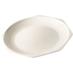 50x  Mehrweg PP-Dessertteller Kunststoff Ø 20 cm cremeweiß