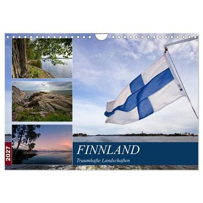 FINNLAND Traumhafte Landschaften (Wandkalender 2027 DIN A4 quer), CALVENDO Monatskalender