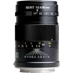 Kipon Iberit 90mm 2.4 Sony E (Sony E, APS-C / DX, Vollformat), Objektiv, Schwarz