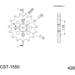Supersprox Ritzel 428 15Z