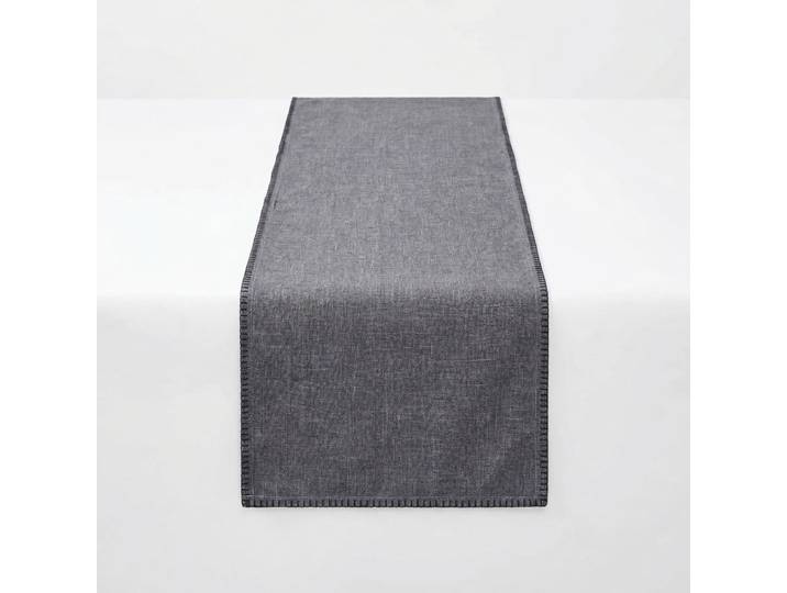 Tischläufer GOODPRODUCT Tischläufer grau 45x150cm , grau, B:45cm L:150cm, Baumwolle, Tischdecken, Tischläufer