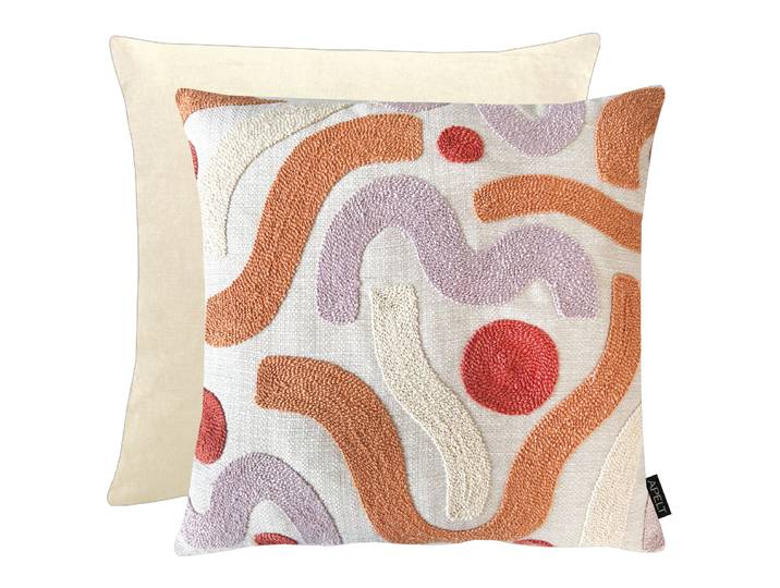 Housse de coussin Malva Orange/Orange 46 x 46 x 0cm Polyester