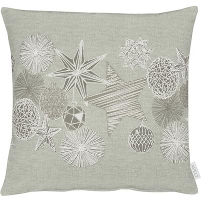 Dekokissen APELT "4708" Gr. 1, grau (taupe, gemustert), B:49cm H:1cm L:49cm, Obermaterial: 70% Polyester, 30% Viskose, Dekokissen_Sitzkissen_Kissenhüllen, 4708 49X49