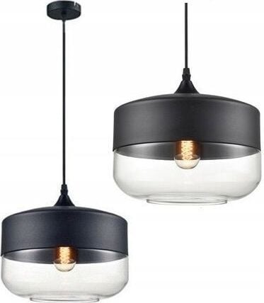 Toolight Zenit D Hangende Glazen Plafondlamp Zwart