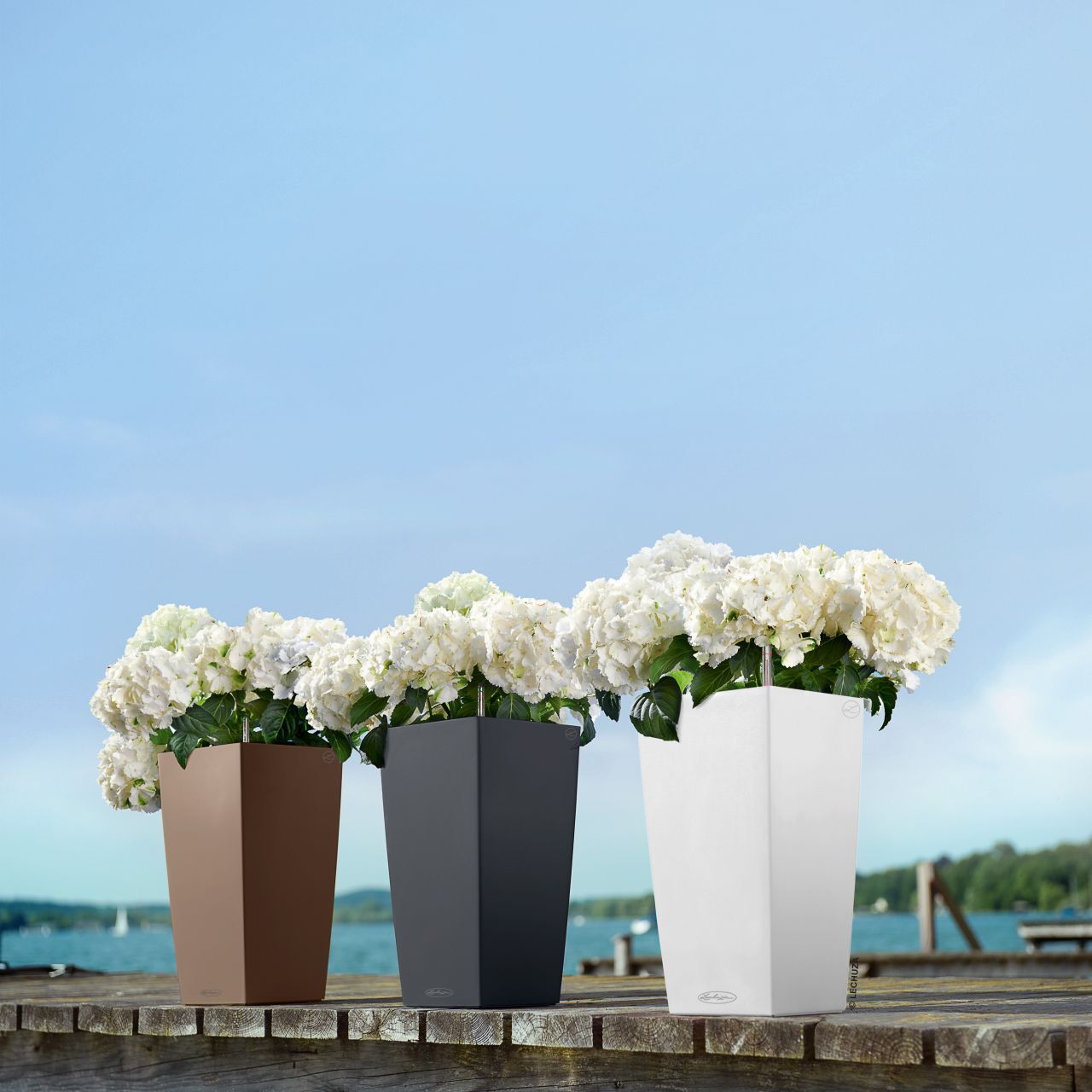 Lechuza Übertopf Cubico Color 22 x 22 x 41 cm weiß