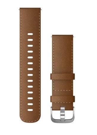 Garmin Schnellwechsel-Armbänder (22 mm) Braun/mit Naht Schnalle in Silber