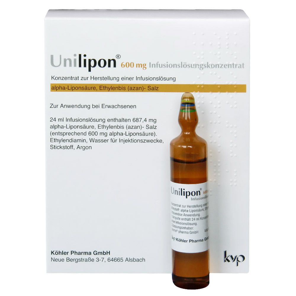 Unilipon 600 Infusionslösungskonzentrat 1x20 St