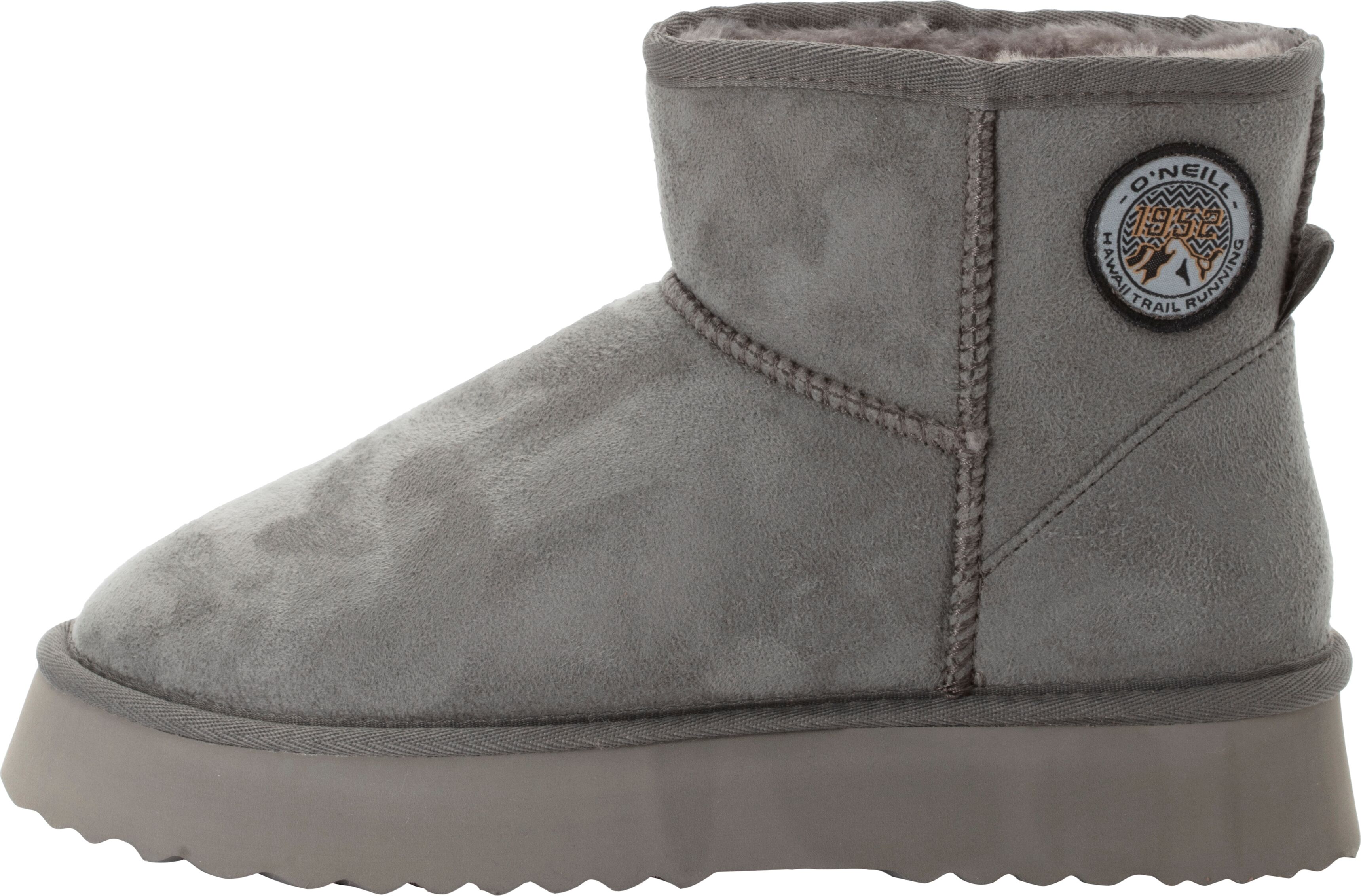 Schlupfboots O'NEILL "BESIANA PLATFORM WOMEN MID", Damen, Gr. 37, grau (monument), Synthetik, Schuhe Schlupfboots, Winterboots, Snowboots, Winterschuhe monument 37