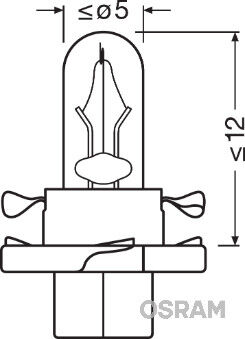 Osram Glühlampe, Instrumentenbeleuchtung 2452mfx6