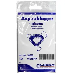 Augenklappe mit Gummiband schwarz 34000 1 St