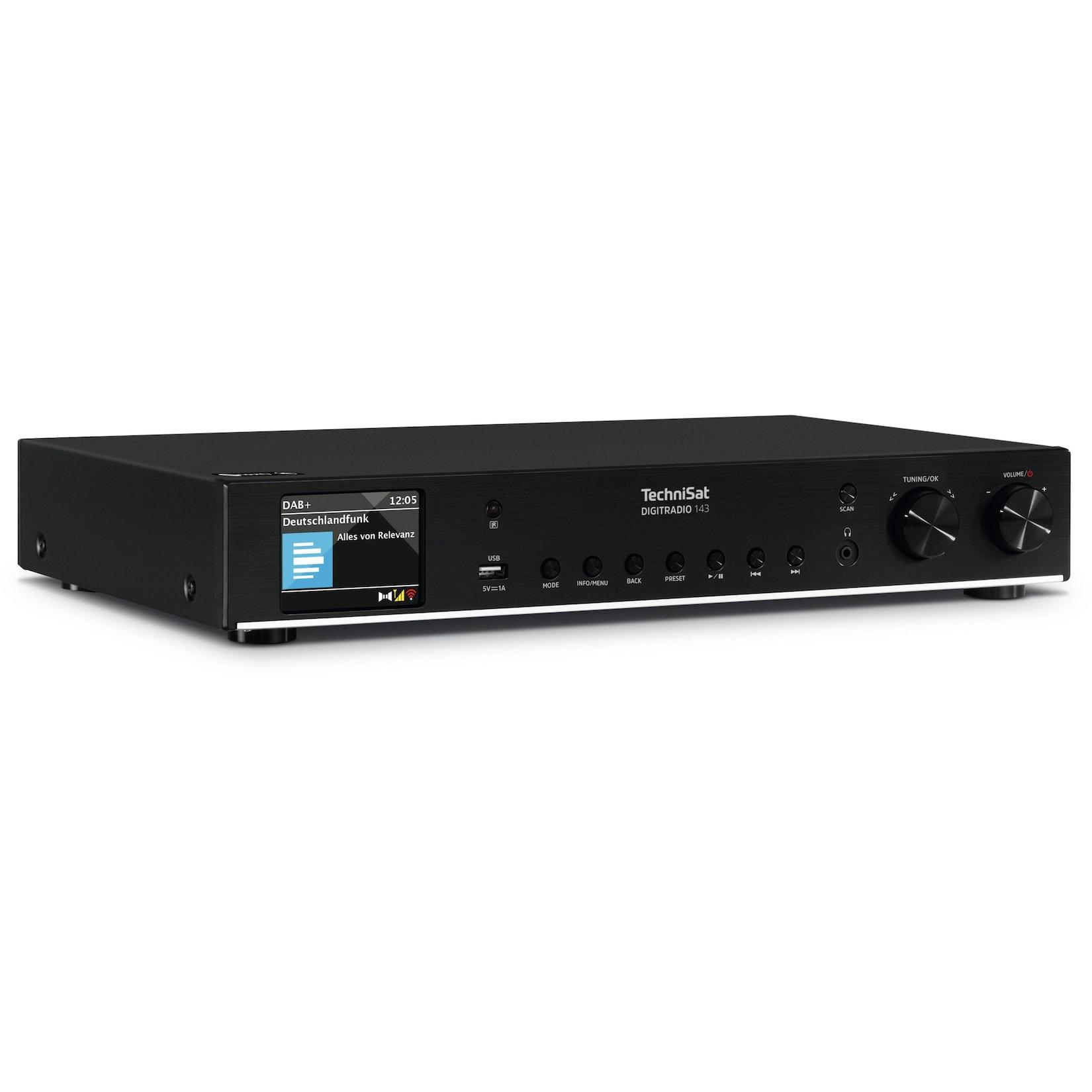 TechniSat DIGITRADIO 143 (V3) Hi-Fi-Komponente, DAB+, Internetradio schwarz