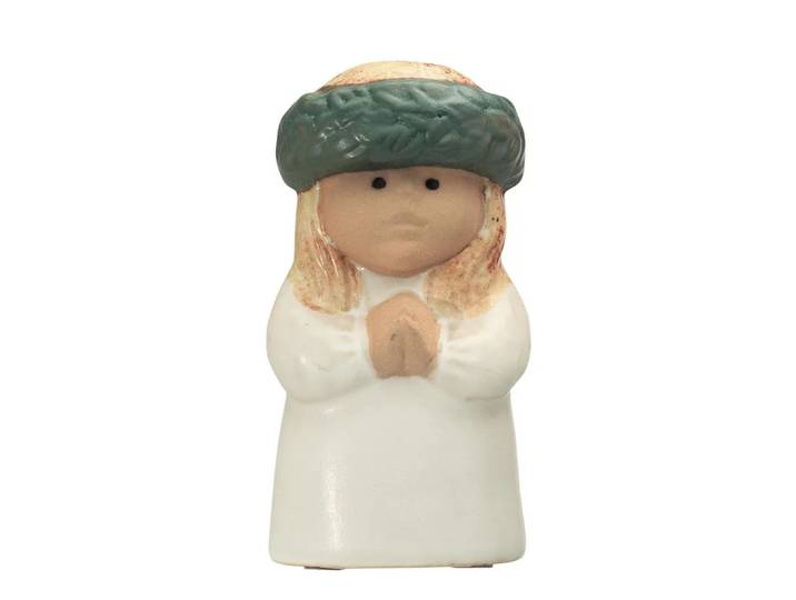Rörstrand Figurine Lucia blanc-vert