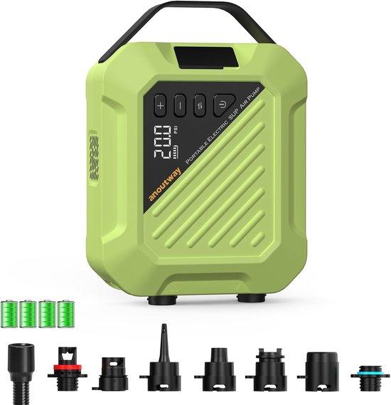 Hochdruck-Luftpumpe für SUPs - Schwarz - Wiederaufladbare Batterie - Für Stand-Up-Paddleboards und Zelte