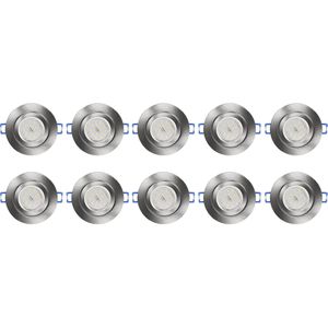 McShine LED-Einbaustrahler warmweiß, 5W / 230V, IP44, Loch-Ø 60mm, 10 Stück