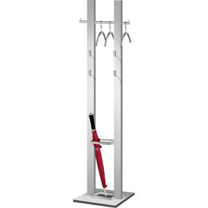 Kerkmann Garderobenständer M25, 6105, silber, mit 8 Haken, aus Metall, 180 x 52cm