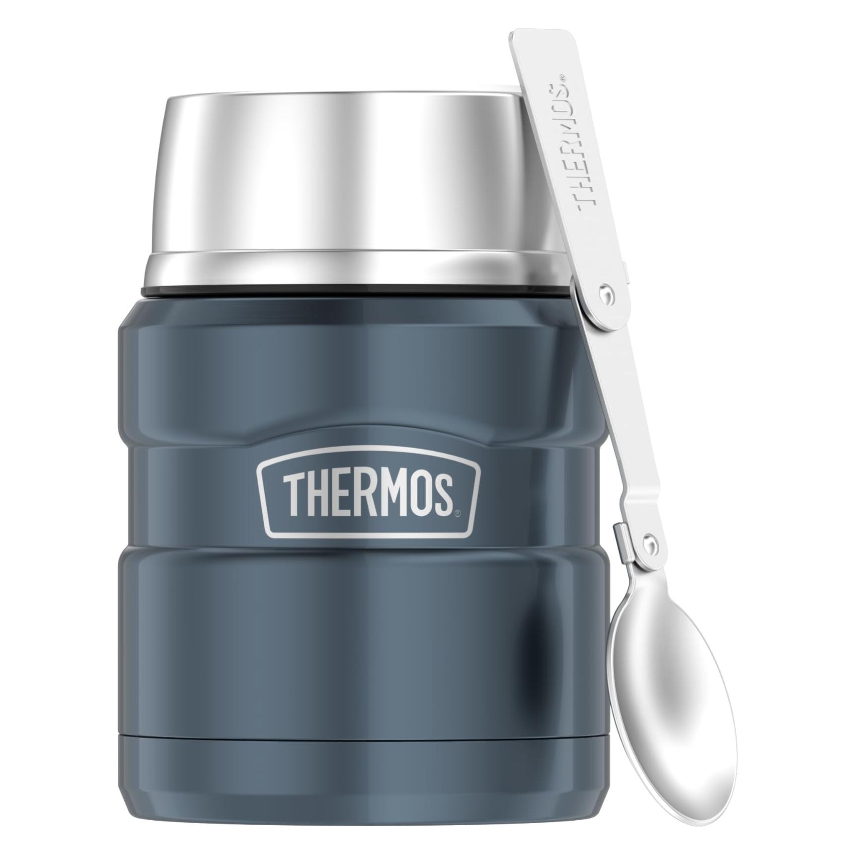 Thermos Speisegefäss STAINLESS KING, 0,47 Liter, eisgrau doppelwandiger Edelstahl mit Vakuumisolierung (4001.336.047)
