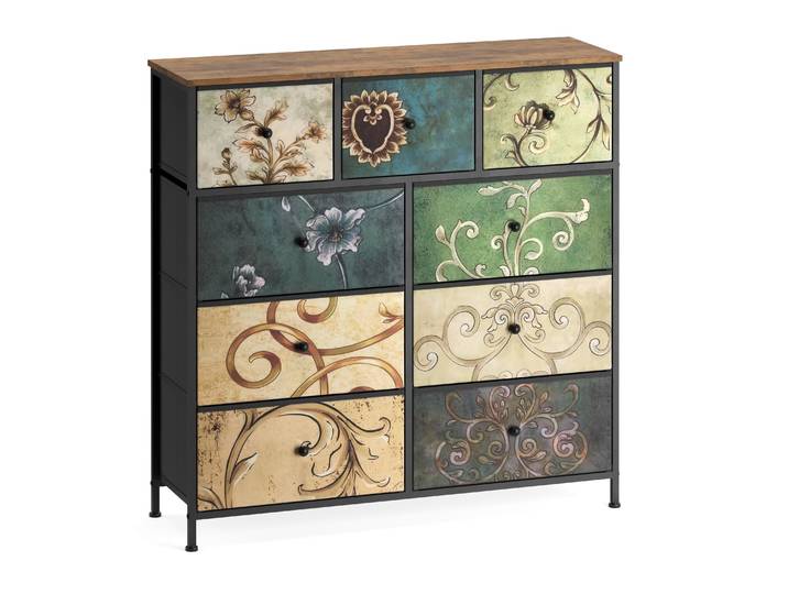 Kommode Vintage FIORELLA 9 Schubladen 100 x 100 cm