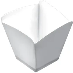 MONOUSO - Mehrweg Fingerfood-Becher aus PS "Onda" weiß 100ml (25 Stück)