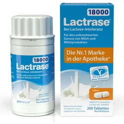 Lactrase 18.000 FCC Laktase Tabletten im Nachfüllpack 200 St