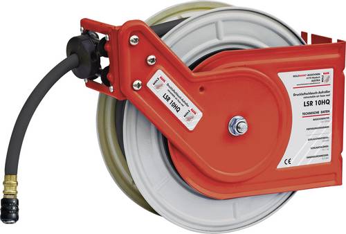 Holzmann Maschinen LSR10HQ Druckluft-Schlauchaufroller 10m 10 bar Wandbefestigung, Deckenbefestigung