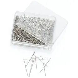 buttinette Stahl-Stecknadeln, silber, Länge: 30 mm, Inhalt: 35 g = ca. 500 Stück