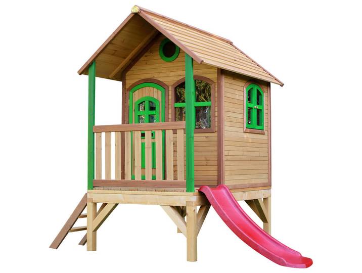 Spielhaus, Braun, Grün, Holz, Hemlocktanne, 287x231x191 cm, FSC 100%, CE, EN 71, Freizeit & Co, Gartenspielzeug, Spielhäuser