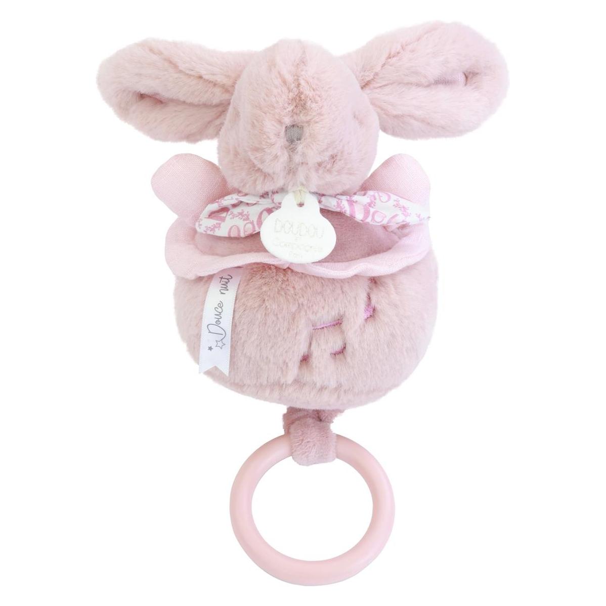 Doudou et Compagnie Musikspieluhr Hase rosa 20cm (DC4366)