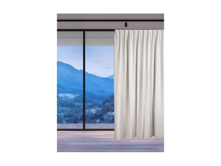 Verdunkelungsvorhang Casa Leon 140 cm x 245 cm , weiss (crème), B:140cm H:245cm, Polyester, Gardinen, Verdunkelungsvorhang, Verdunkelnder Fertigvorhang