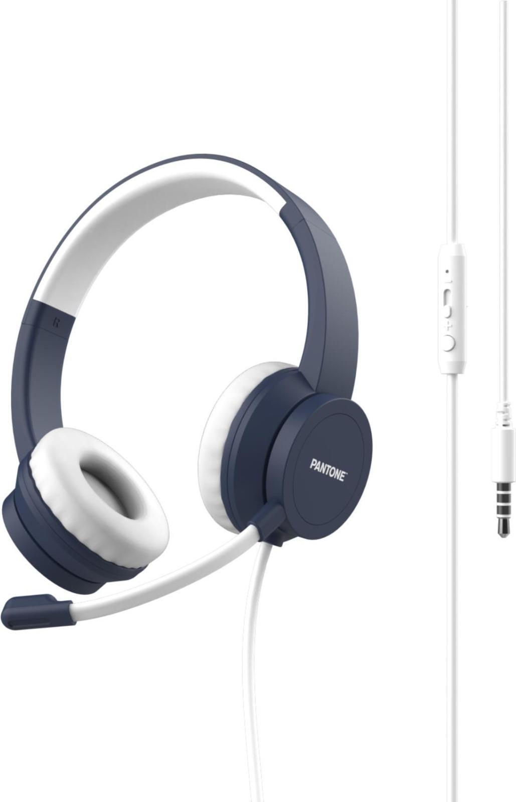 Pantone PT-WDH002N Koptelefoon voor kantoor en callcenter, Blauw