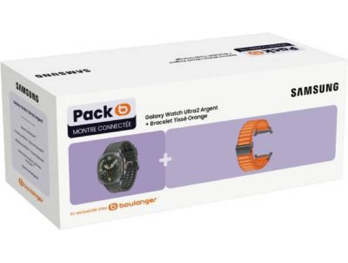 Samsung - Montre Connectée Pack Galaxy Watch Ultra 2 + Bracelet Orange