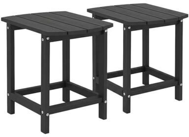 Costway 2-Pieces18 Inches Adirondack Outdoor Side Table for Patio and Garden-Black