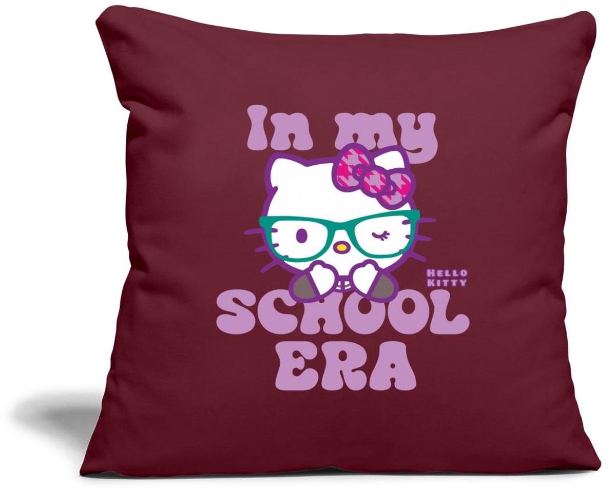 Spreadshirt Hello Kitty Met Bril In My School Era Sierkussenhoes