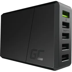 GreenCell GC ChargeSource 5 5xUSB 52W with Ultra Charge and Smart (52 W, 5 Ports), USB Ladegerät, Schwarz