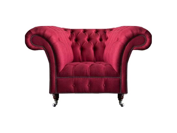 JVmoebel Chesterfield-Sessel Rosa Chesterfield Sessel aus hochwertigem Textil (Sessel), Made in Europa