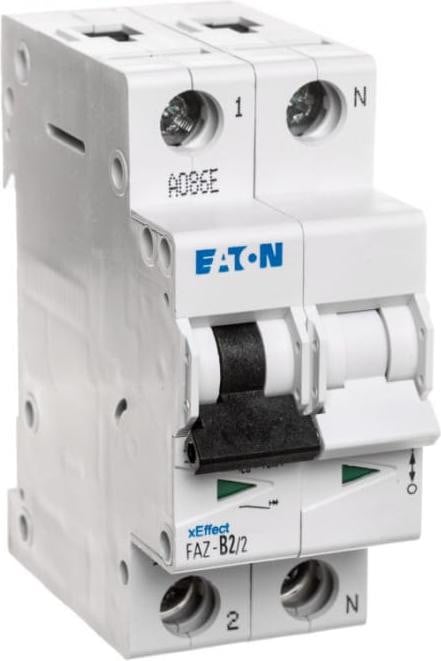 Eaton Stroomonderbreker 1P+N, 2A, 15kA, AC, FAZ B2/1N