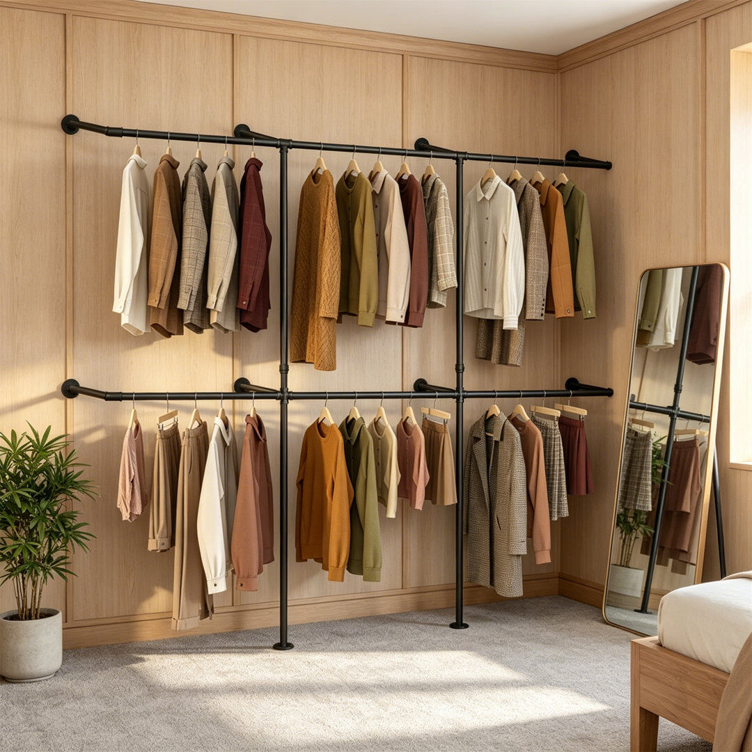 Rio 180 cm Wall Mounted Clothes Rack