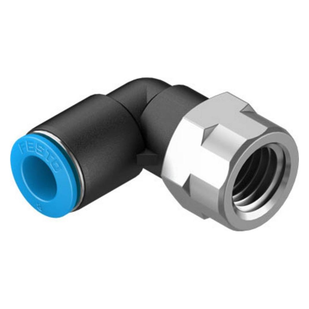 Festo Push-in Elbow Fitting, Female G1/4, 8mm (QSLF-1/4-8-B)