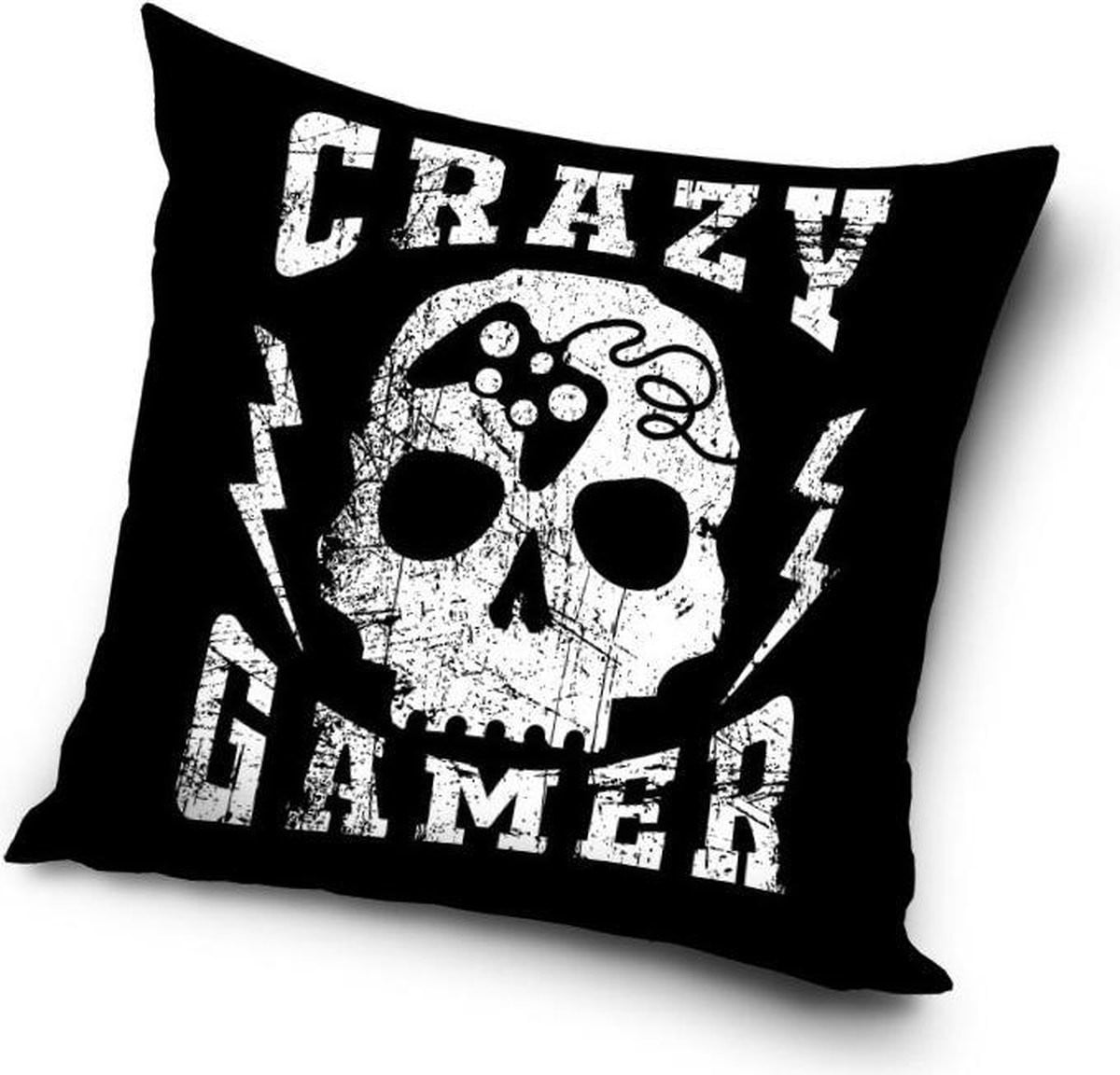 Crazy Gamer Sierkussen inclusief vulling en ritssluiting, 40 x 40 cm