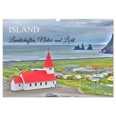 Island - Landschaften, Natur und Licht (Wandkalender 2026 DIN A3 quer), CALVENDO Monatskalender