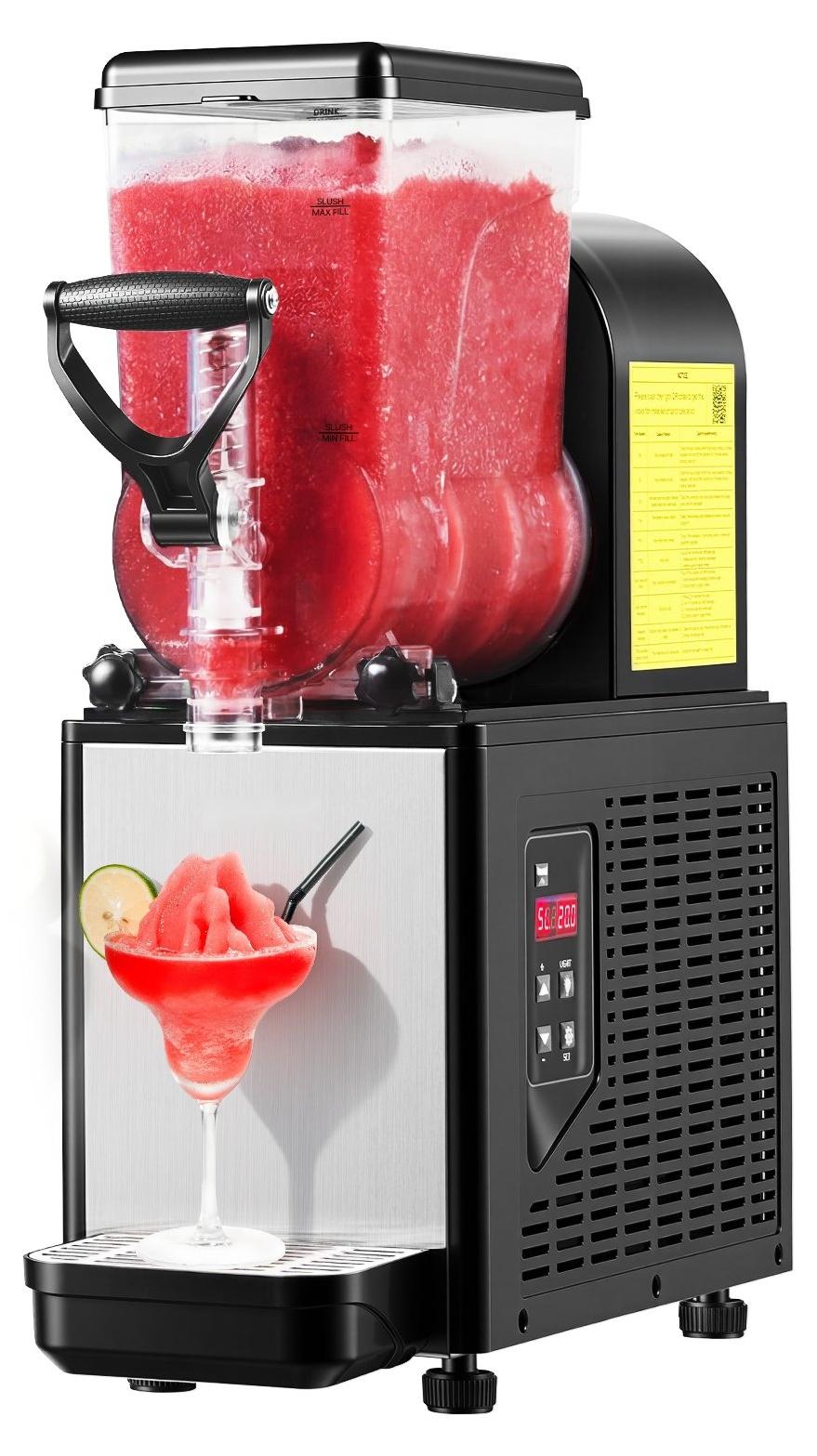 Slush-Eis-Maschine - Gewerbliche 6 L Slushmaschine - Selbstreinigung - Für Slush-Eis und Frozen Margaritas - Für Milchshakes - Für Gastronomie Bars Partys