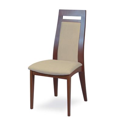 Esszimmerstuhl HOME AFFAIRE "CLIO", nuss, beige, nussbaum, B:48cm H:101cm T:58cm, Massivholz, Stühle, Stuhl mit wasserabweisender Stoff
