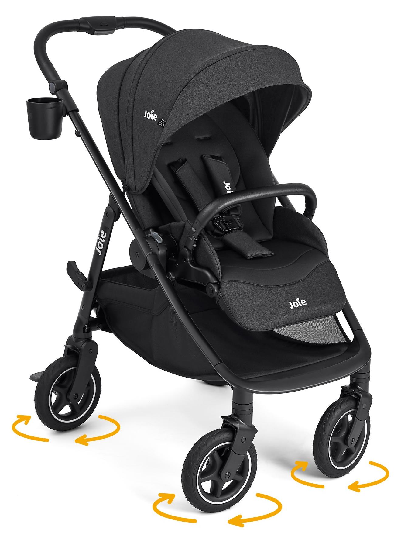 Joie Versadrift Buggy Sportwagen Kinderwagen 360 Grad Räder Raven
