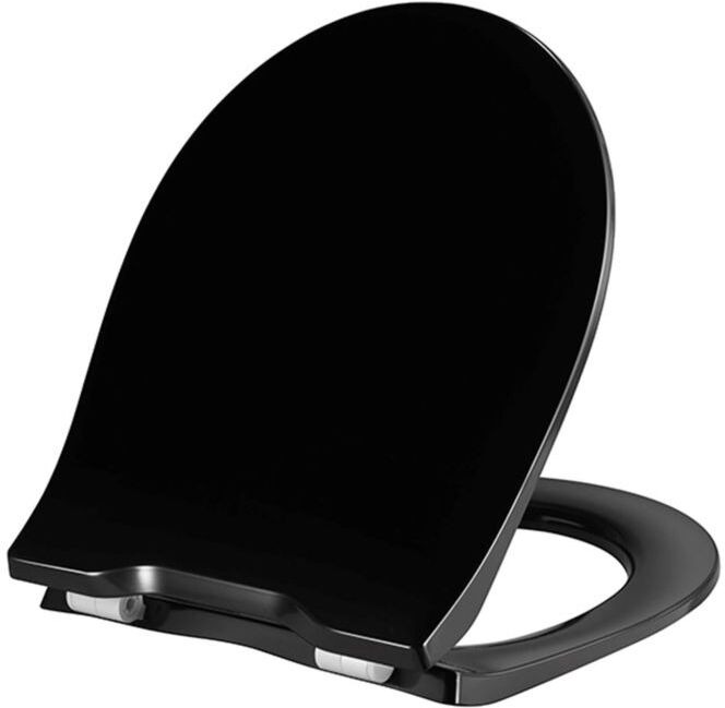 Pressalit Objecta D Pro WC-Sitz 990111-DF7999 schwarz polygiene, mit Deckel, Standard, Festscharnier DF7, Edelstahl