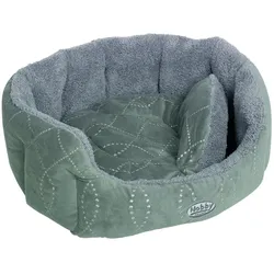 NOBBY Komfort Bett oval "CENO" grau / grau 55 x 50 x 21 cm