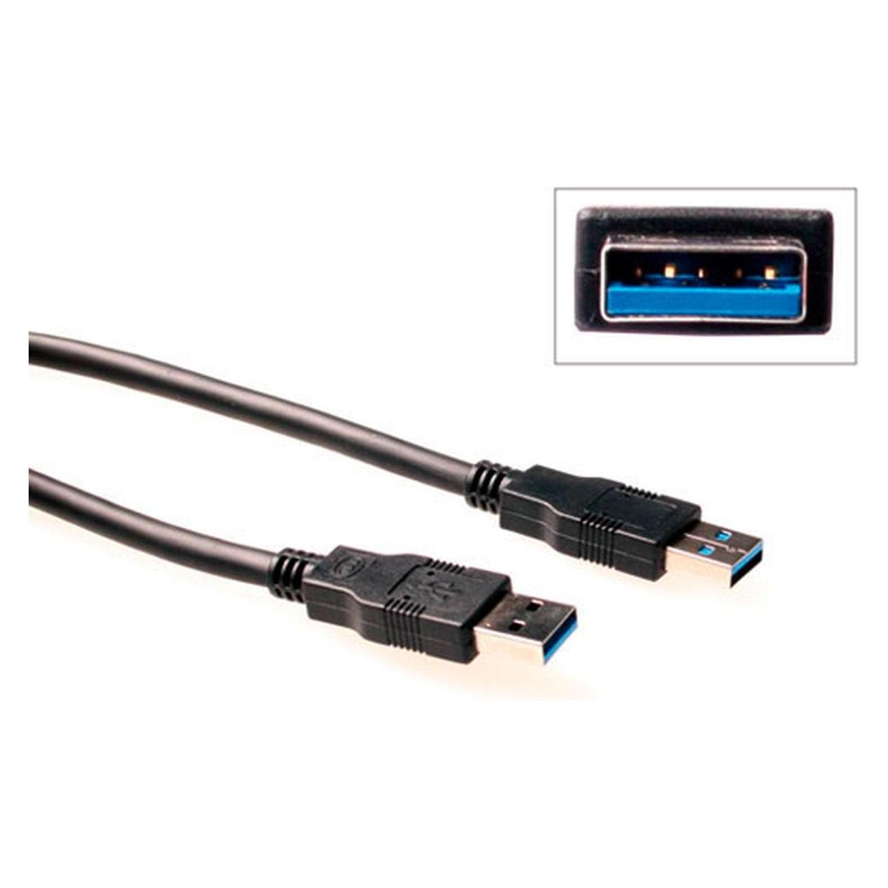 ACT Advanced Cable Technology SB3005 5.00m USB A USB A Männlich Männlich Schwarz USB Kabel (5 m, USB 3.2 Gen 1) (SB3005)
